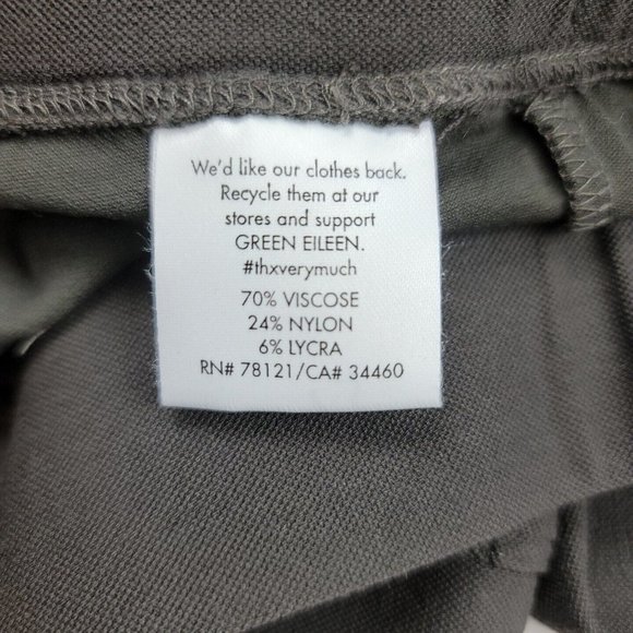 Eileen Fisher Womens XS Pants High Rise Brown Pull On Straight Leg Stretch Cozy - Picture 10 of 13